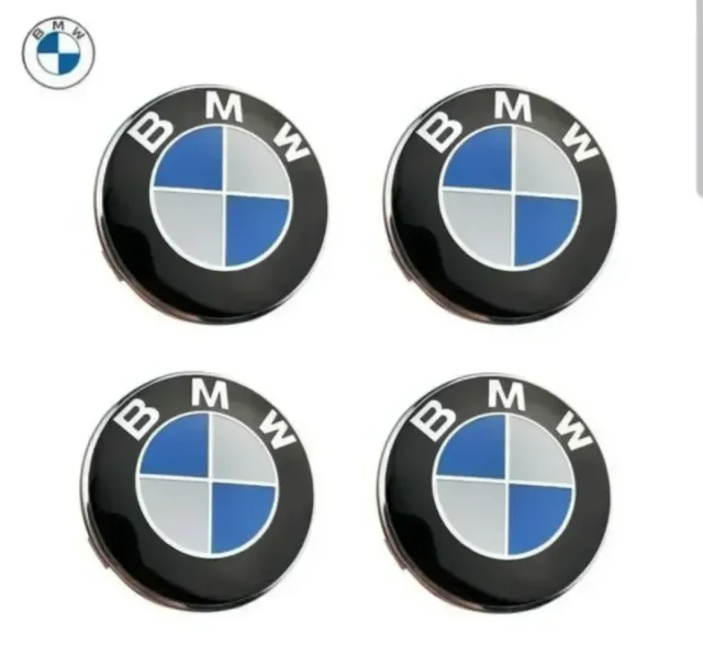 TAPAS BUJE RUEDA LLANTA EMBLEMA BMW UNIVERSAL 68mm