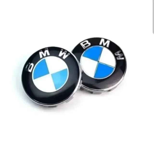 TAPAS BUJE RUEDA LLANTA EMBLEMA BMW UNIVERSAL 68mm