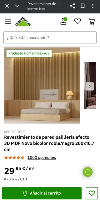 Revestimiento pared palillería roble negro