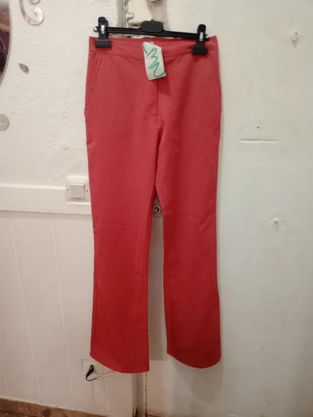 Pantalón de vestir mujer rosa/rojo