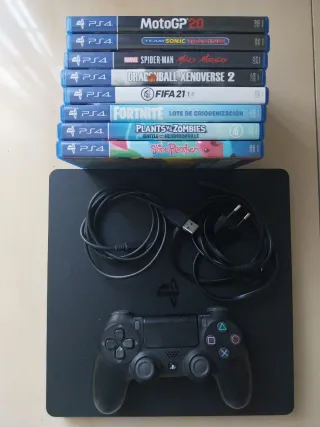 PS4 + Mando + 6 Juegos