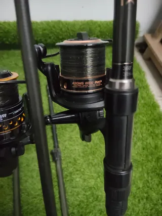 Equipo Carpfishing: 3 cañas, 3 carretes y más