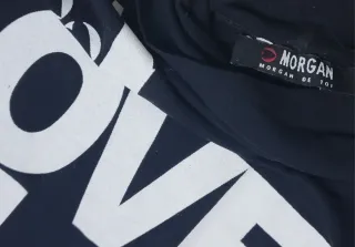 Top cuello vuelto Morgan licra manga corta