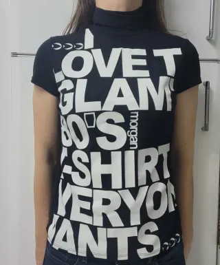 Top cuello vuelto Morgan licra manga corta