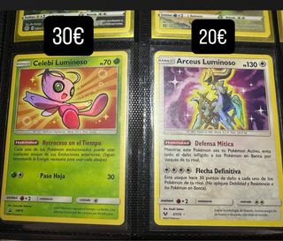 Pack 2 Cartas Pokémon: Celebi y Arceus Luminoso
