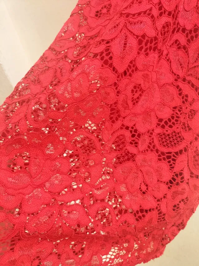 Regalo vestido encaje rojo talla S