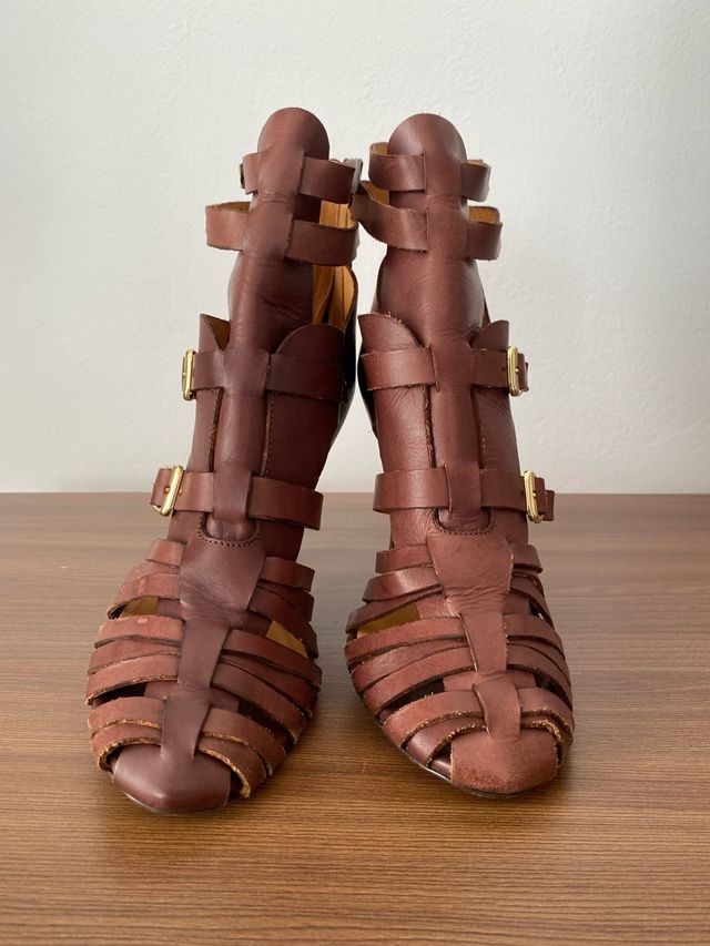 Sandalias gladiador piel Twin-Set