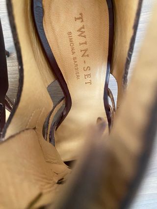 Sandalias gladiador piel Twin-Set