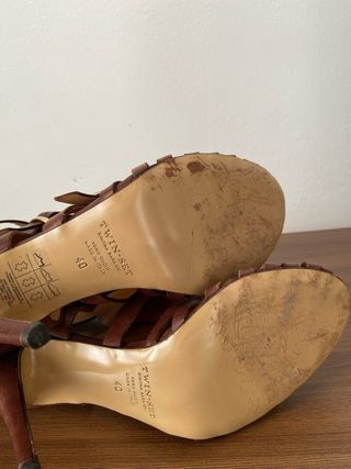 Sandalias gladiador piel Twin-Set