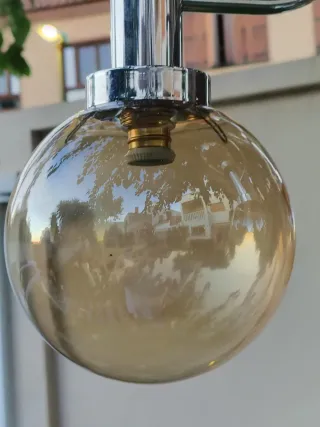 Lámpara vintage 6 globos cristal