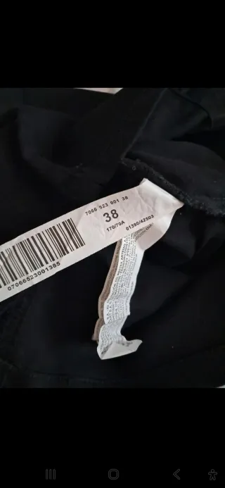 Falda vaquera Stradivarius negra T.38