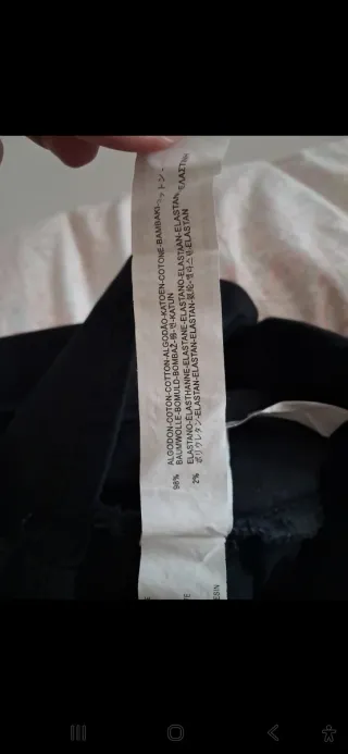 Falda vaquera Stradivarius negra T.38