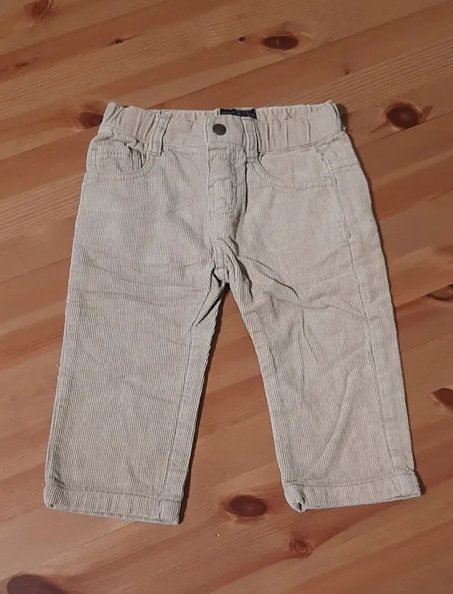 Conjunto bebé polo rayas y pantalón pana