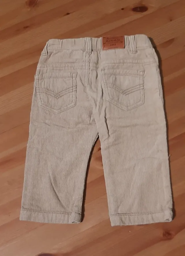 Conjunto bebé polo rayas y pantalón pana