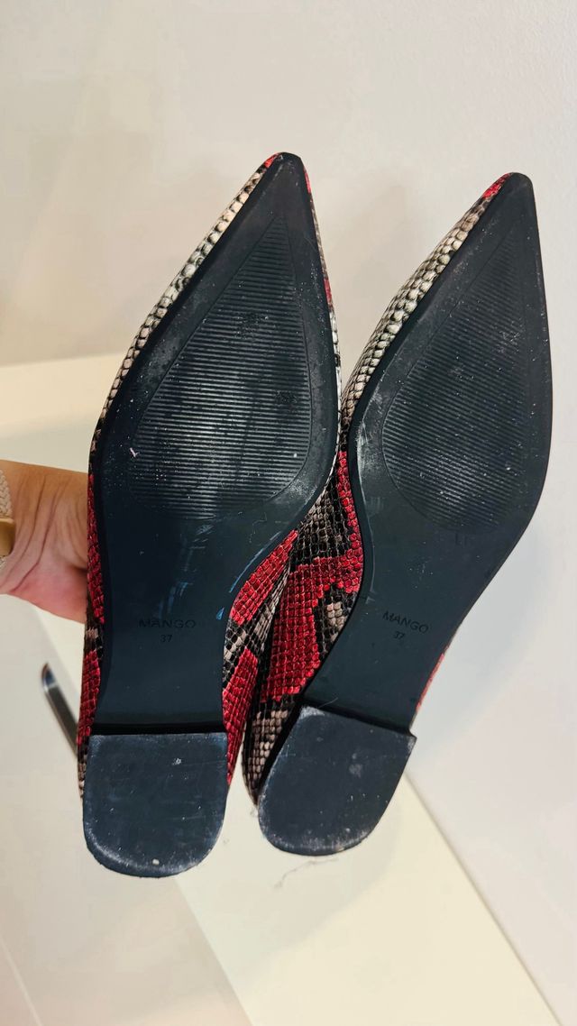 Zapatos Mango Tacón Serpiente Multicolor