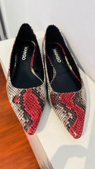 Zapatos Mango Tacón Serpiente Multicolor