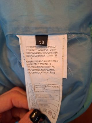 Piumino Trussardi azzurro con collo pelliccia vera