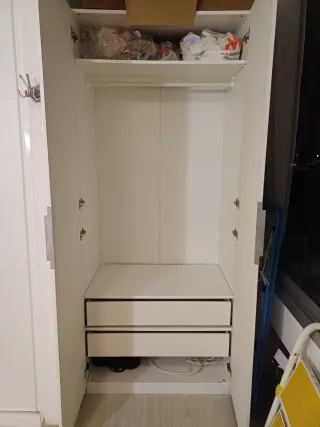 Armadio bianco 2 ante con cassetti