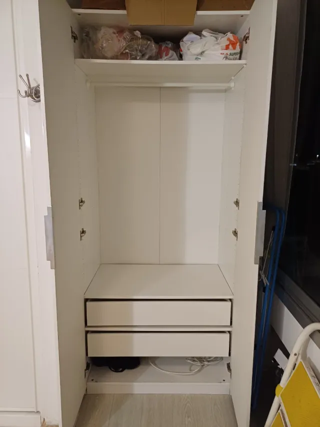 Armadio bianco 2 ante con cassetti