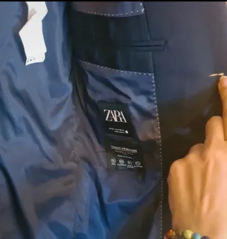 Chaqueta Zara azul regalo Corbata
