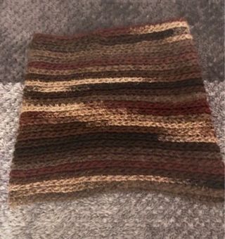 Scaldacollo in lana beige e marrone