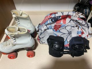 Patines 4 ruedas Krafwin blancos talla 35.