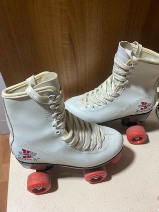 Patines 4 ruedas Krafwin blancos talla 35.