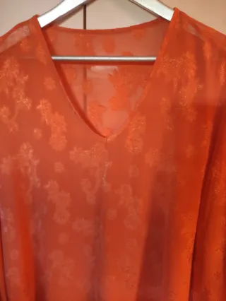 Blusa elegante fiesta mujer naranja