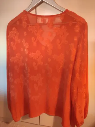 Blusa elegante fiesta mujer naranja