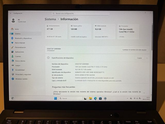 Lenovo Thinkpad L13 Gen 4 i7 13th Gen 512GB SSD