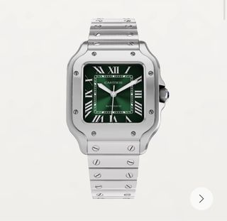 Cartier Santos Mediano Esfera Verde.