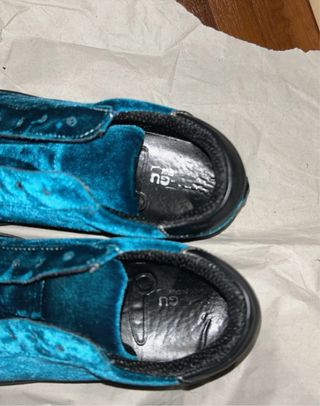 Scarpe basse in velluto blu