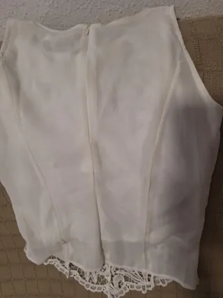Chaleco/blusa encaje blanco