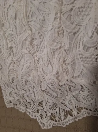 Chaleco/blusa encaje blanco