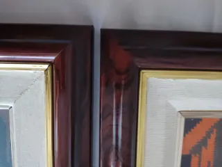 2 CUADROS VINTAGE PETIT POINT  Bodegón