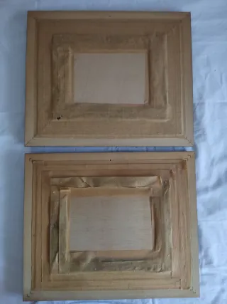 2 CUADROS VINTAGE PETIT POINT  Bodegón