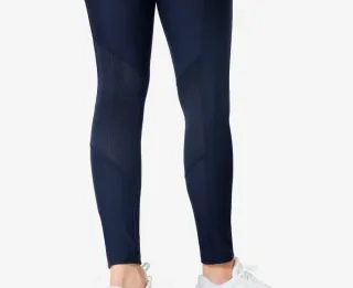 Leggings Fitness Mujer Azul Marino Bolsillo Teléfo