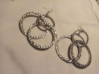 Pendientes 3 Aros entrelazados Vintage artesanos