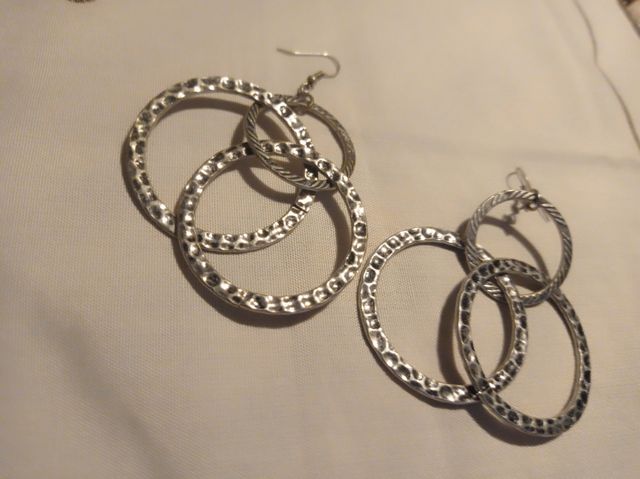 Pendientes 3 Aros entrelazados Plata Hechos a Mano