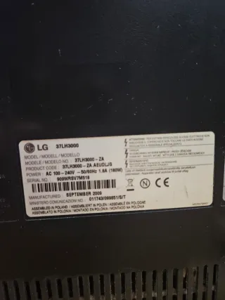 Televisor LG 37 Negro
