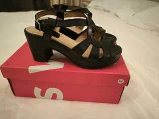 Sandalias Wonders Piel Tacón Plataforma