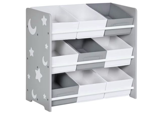 Baúl y banqueta infantil con estrellas