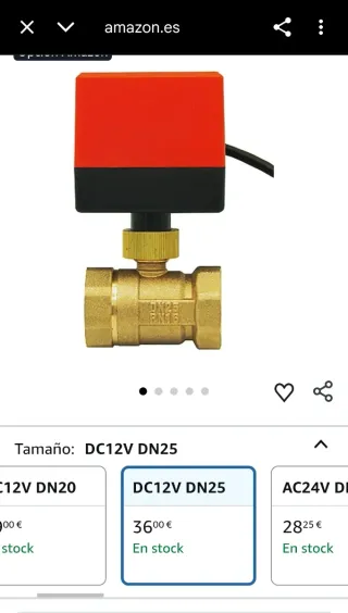 Válvula motorizada DC12V DN25 ✅