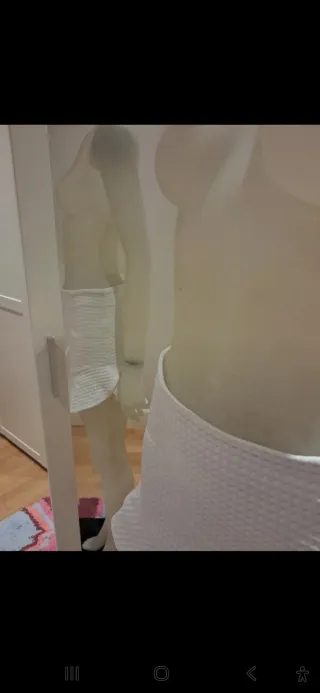 Falda Zara Blanca Texturizada Talla M