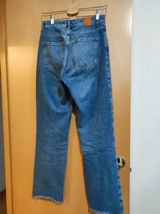 Pantalón vaquero ancho azul