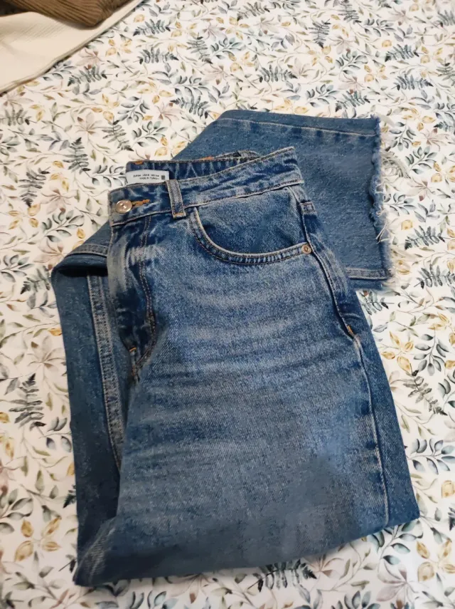 Pantalón vaquero ancho azul