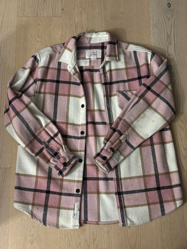 Chaqueta cuadros rosa y blanco