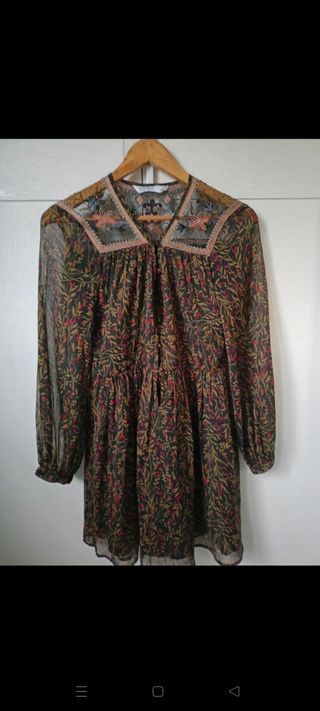 Vestido estampado Zara 