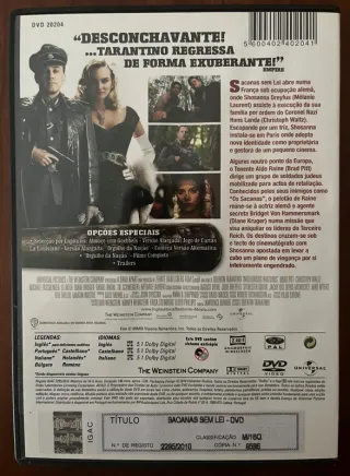 DVD "Sacanas sem lei" - Quentin Tarantino