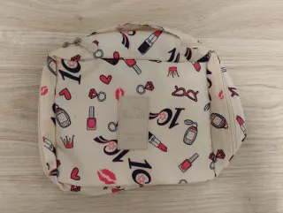 Neceser con estampado de maquillaje